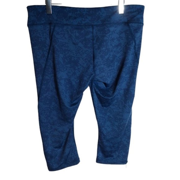 The North Face Women's Blue Printed Activewear Leggings - Size XL - Picture 2 of 4